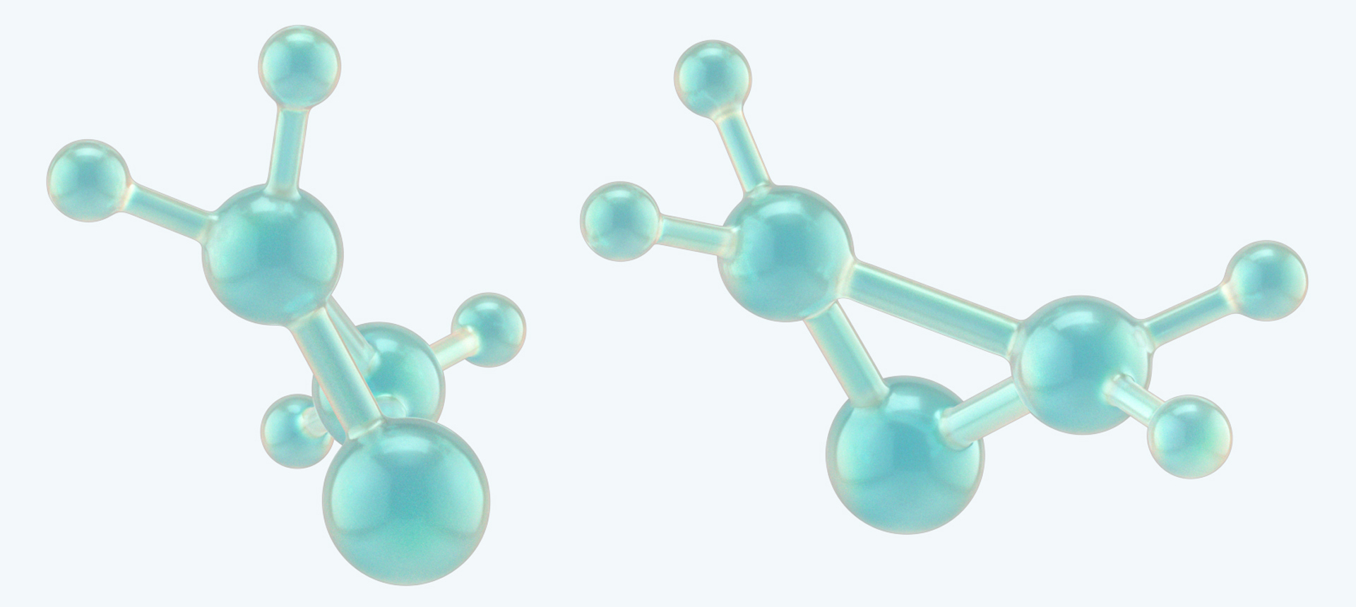 Ansicht von Molekülen der Gassterilisation